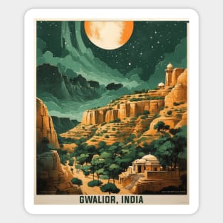 Gwalior India Vintage Tourism Travel Sticker